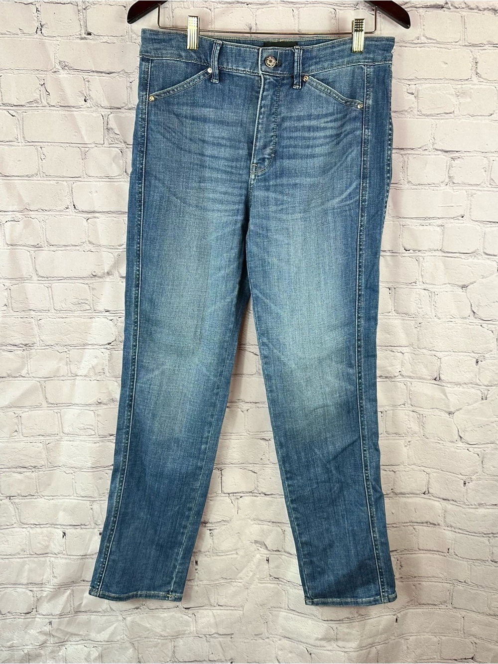 White House Black Market Men's Light Blue Straight Jeans